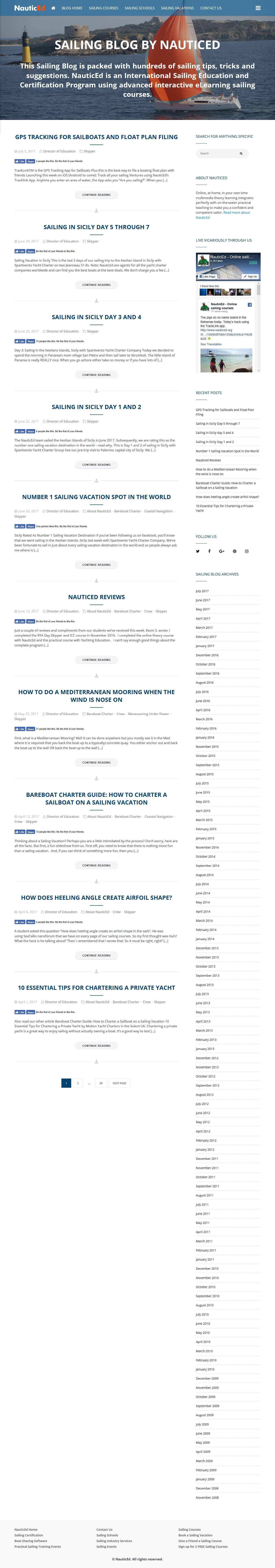 NauticEd blog homepage