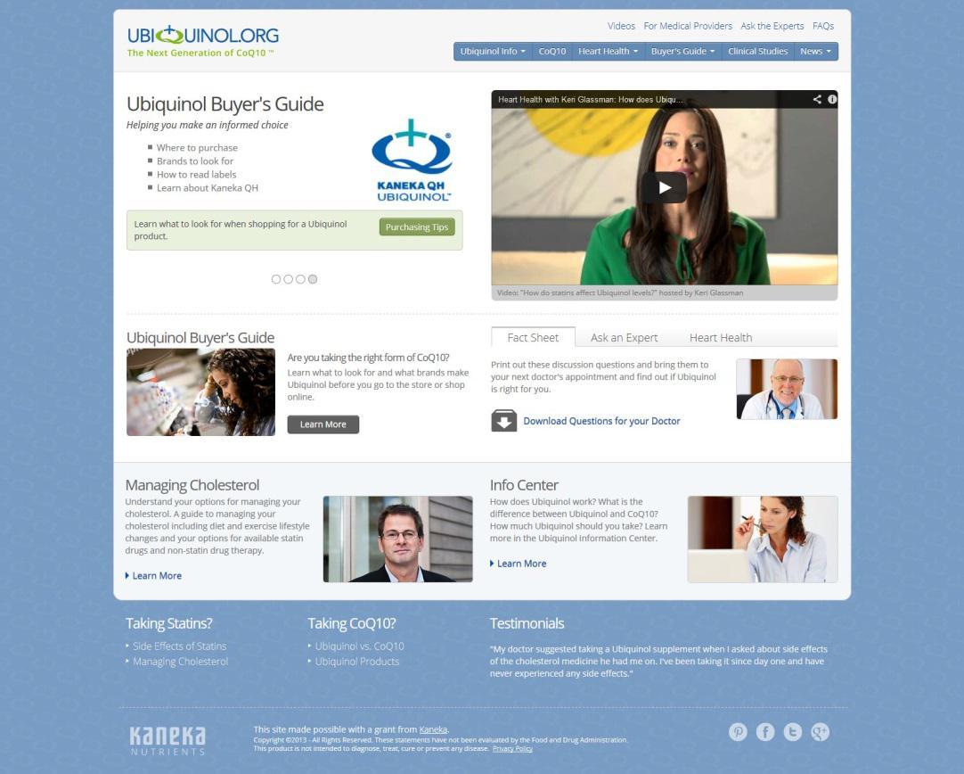 Ubiquinol homepage